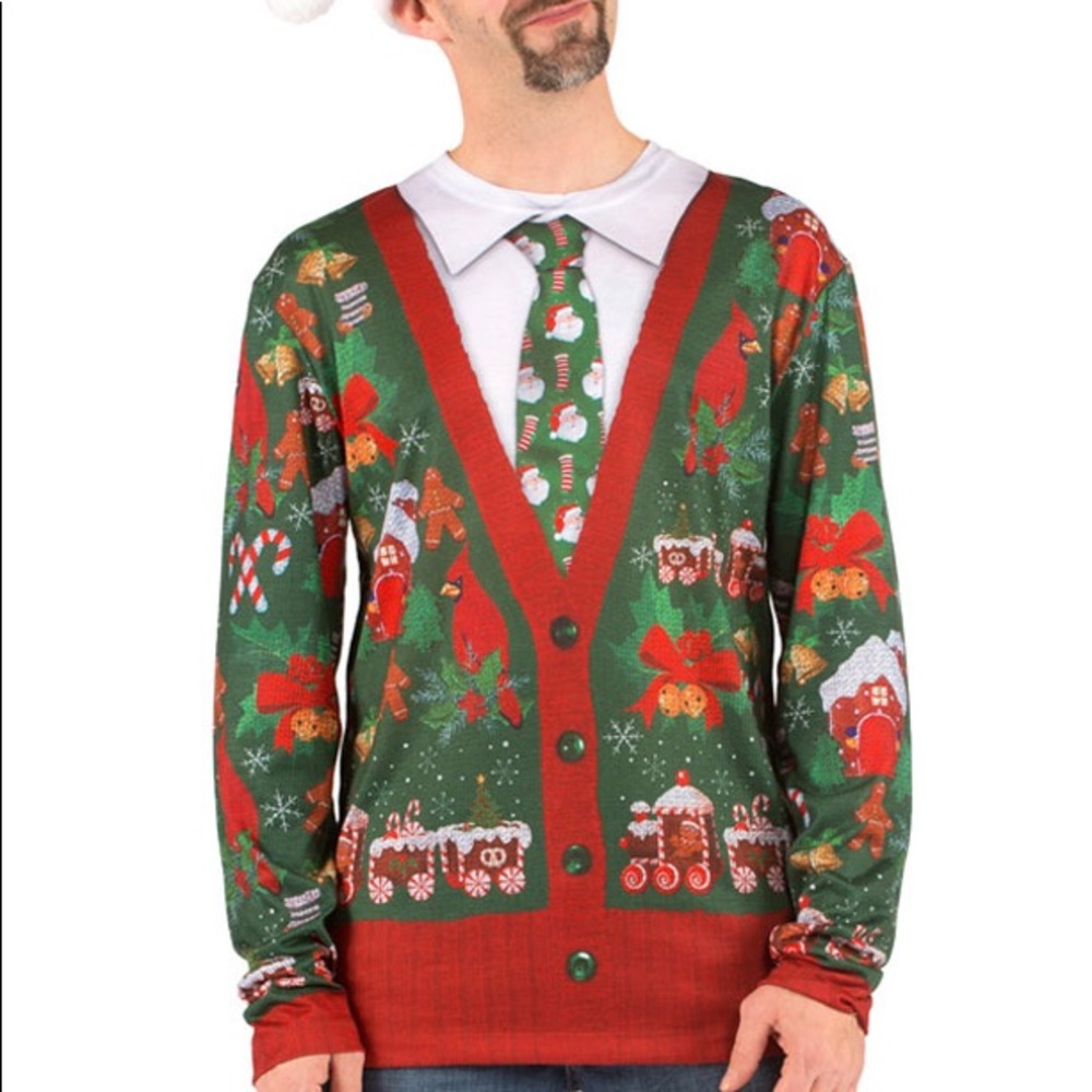 Faux Real Ugly Christmas Sweater Graphic Tee